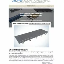 Alps Mountaineering Ready Lite Cot -Alps Mountaineering Store ready lite cot field and stream